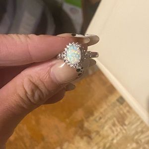 White opal ring